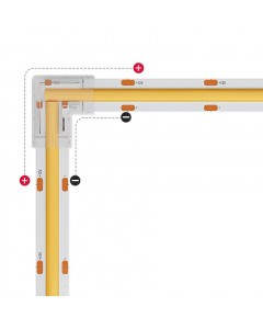 ΓΩΝΙΑΚΟΣ ΣΥΝΔΕΣΜΟΣ ΓΙΑ ΤΑΙΝΙΑΣ LED COB 2PIN 8mm