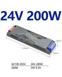 ΤΡΟΦΟΔΟΤΙΚΟ ΜΕΤΑΛΛΙΚΟ ΓΙΑ LED TAINIA 24V DC 200W IP20 PRO SP-24V-200W