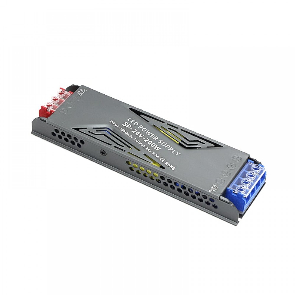 ΤΡΟΦΟΔΟΤΙΚΟ ΜΕΤΑΛΛΙΚΟ ΓΙΑ LED TAINIA 24V DC 200W IP20 PRO SP-24V-200W