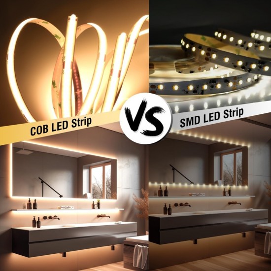 LUKtiX LK-UK10M3 COB LED ΤΑΙΝΙΑ 24V 8MM 320D 12W/M 3000K 900 LUMENS - 10M