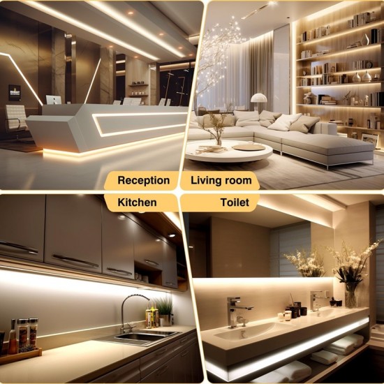 LUKtiX LK-UK10M3 COB LED ΤΑΙΝΙΑ 24V 8MM 320D 12W/M 3000K 900 LUMENS - 10M