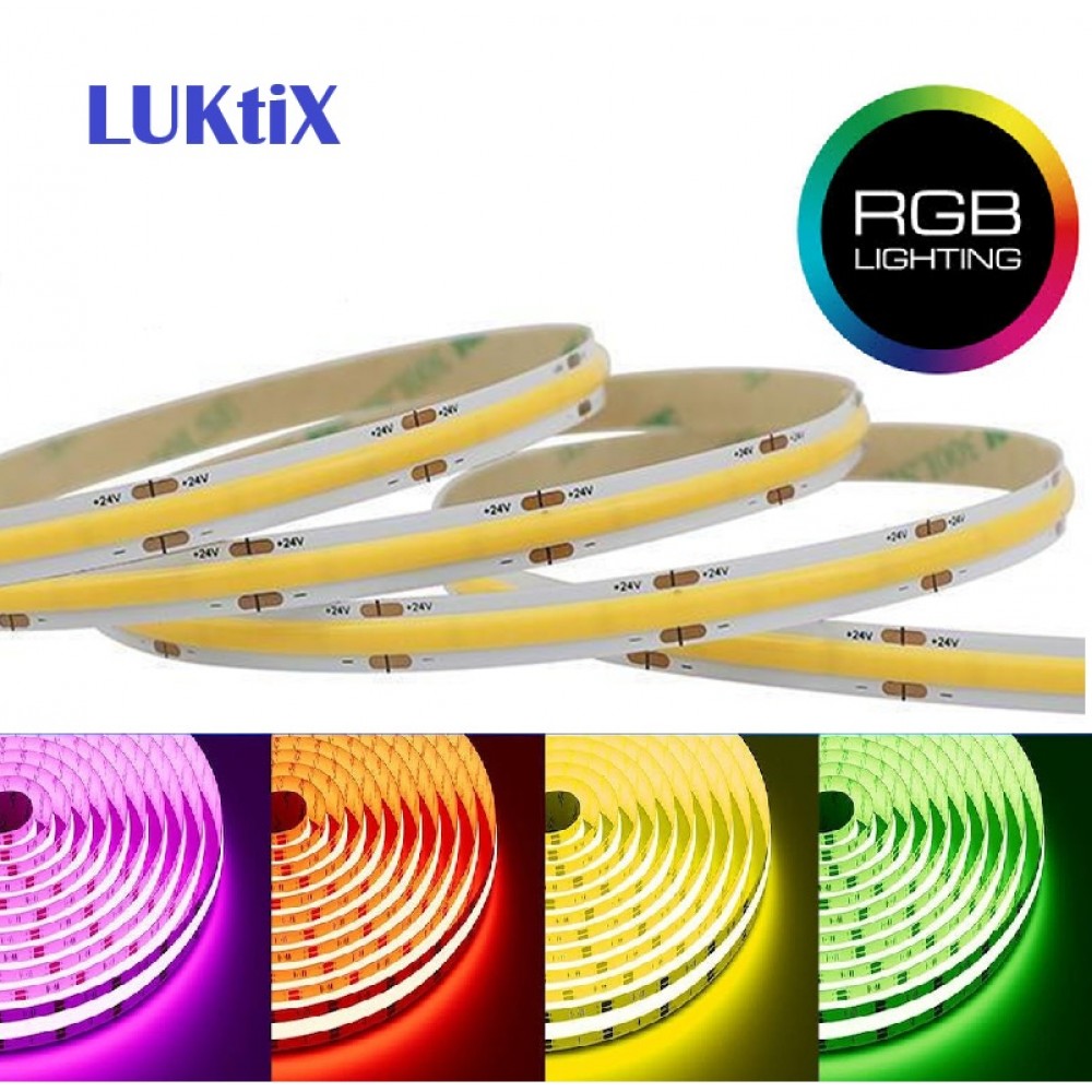 LUKtiX LK-UK5MRGB COB LED ΤΑΙΝΙΑ 24V 8MM 576D 14W/M 1000 LUMENS - 5M