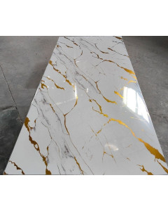 3D ΠΑΝΕΛ ΤΟΙΧΟΥ ΟΕΜ 280120WG ΜΕ ΟΨΗ ΜΑΡΜΑΡΟΥ 280x120εκ. - ΛΕΥΚΟ/ΧΡΥΣΟ