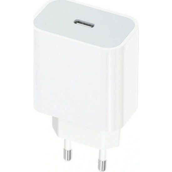 ΦΟΡΤΙΣΤΗΣ (ΧΩΡΙΣ ΚΑΛΩΔΙΟ) QIHANG Z60 20W ΜΕ ΘΥΡΑ USB-C FAST CHARGING - ΛΕΥΚΟ