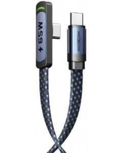 MOXOM LX-CB895 LED / BRAIDED USB 2.0 CABLE USB-C MALE TO USB-C 65W 1.5m - ΜΠΛΕ