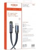 MOXOM LX-CB895 LED / BRAIDED USB 2.0 CABLE USB-C MALE TO USB-C 65W 1.5m - ΜΠΛΕ