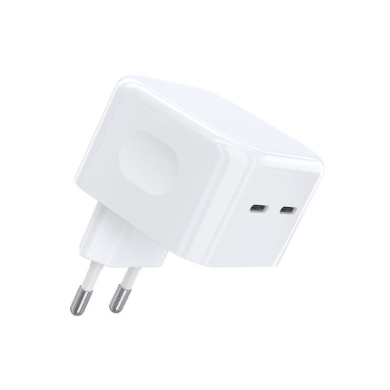 ΦΟΡΤΙΣΤΗΣ ΜΕ 2 ΘΥΡΕΣ USB-C 35W (ΧΩΡΙΣ ΚΑΛΩΔΙΟ) - ΛΕΥΚΟ ΦΟΡΤΙΣΤΗΣ ΜΕ 2 ΘΥΡΕΣ USB-C 35W (ΧΩΡΙΣ ΚΑΛΩΔΙΟ) - ΛΕΥΚΟ