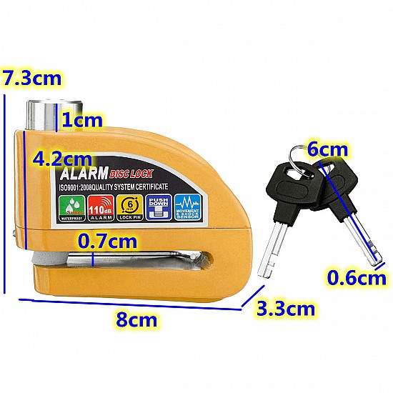 DISK LOCKED ALARM 110dB FOR MOTO AC8305 + SURVEY CABLE + TRANSPORTATION POSITION DISK LOCKED ALARM 110dB FOR MOTO AC8305 + SURVEY CABLE + TRANSPORTATION POSITION