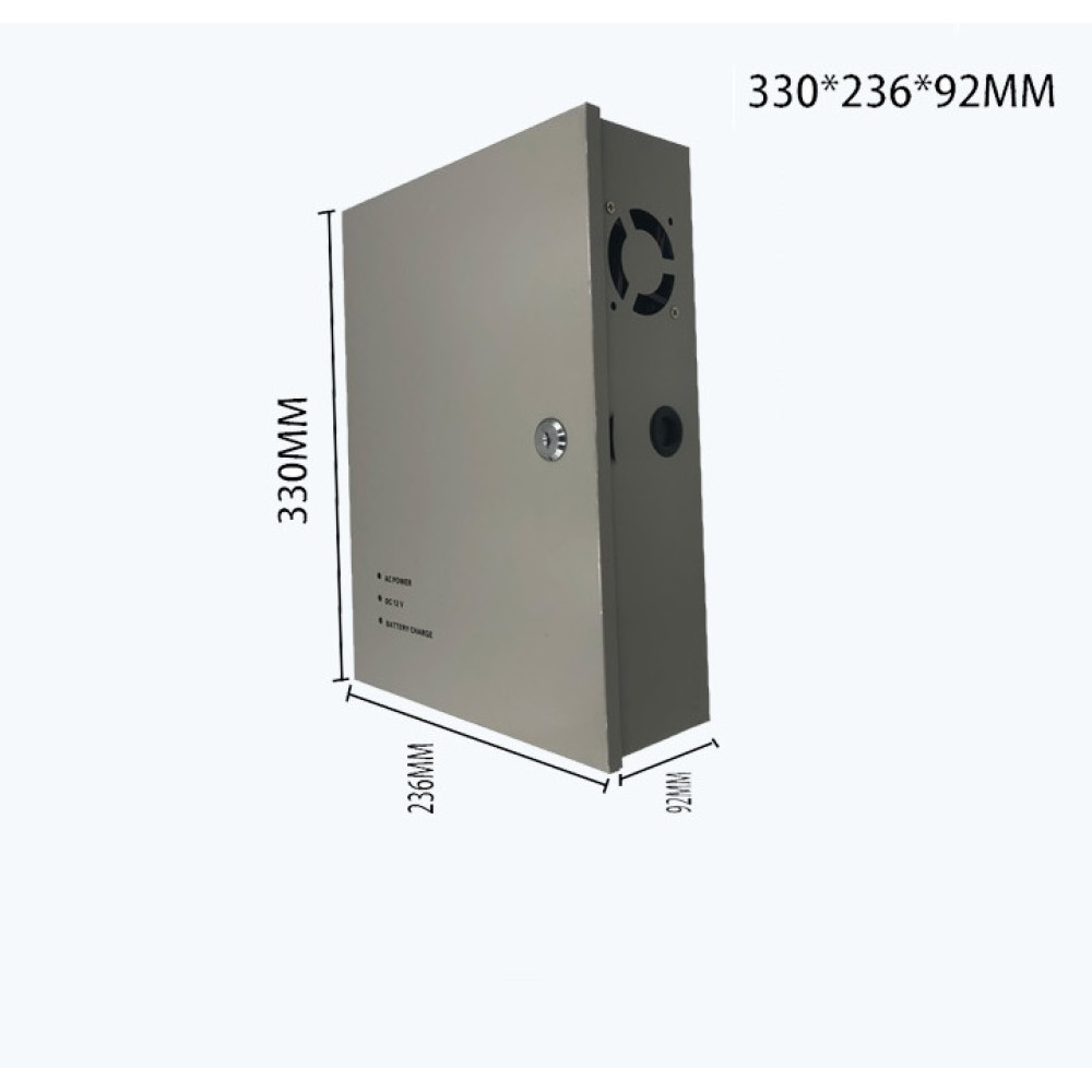 ΤΡΟΦΟΔΟΤΙΚΟ CCTV - UPS 12VDC 20A ME 18 ΕΞΟΔΟΥΣ ΚΑΙ ΘΕΣΗ ΓΙΑ ΜΠΑΤΑΡΙΑ 12V 7Ah