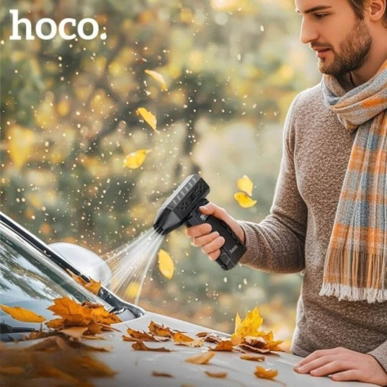 ΦΥΣΗΤΗΡΑΣ ΧΕΙΡΟΣ HOCO HX67 USB ΜΕ LED ΦΩΤΙΣΜΟ - ΜΑΥΡΟ
