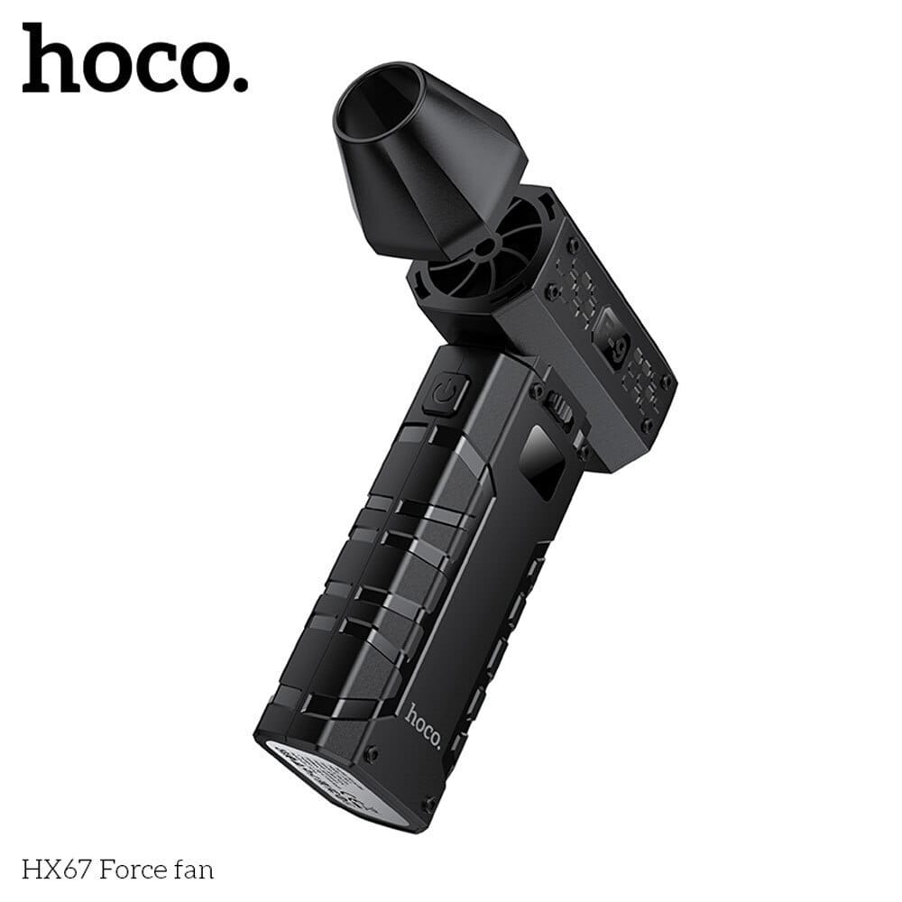 ΦΥΣΗΤΗΡΑΣ ΧΕΙΡΟΣ HOCO HX67 USB ΜΕ LED ΦΩΤΙΣΜΟ - ΜΑΥΡΟ