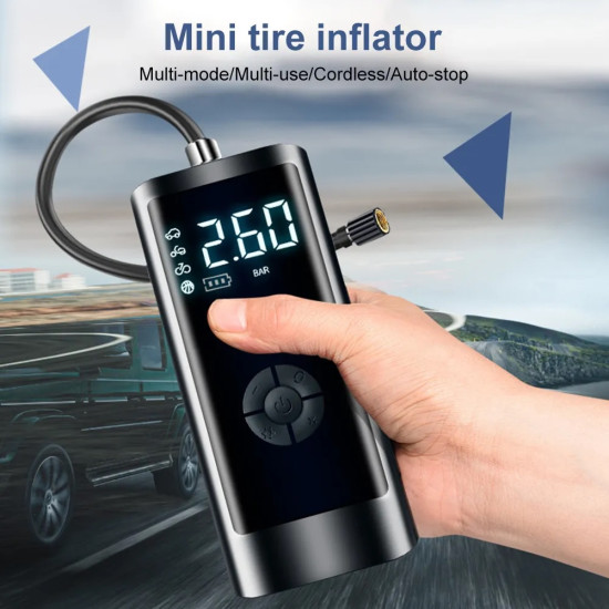Φορητή Τρόμπα Αυτοκινήτου EnergyPump Mega Series Dual Cylinder Wireless Inflator 4000mAh, LED Flashlight Φορητή Τρόμπα Αυτοκινήτου EnergyPump Mega Series Dual Cylinder Wireless Inflator 4000mAh, LED Flashlight