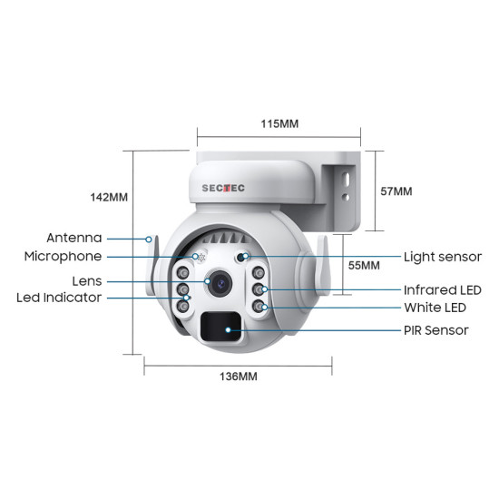 IP ΚΑΜΕΡΑ ΑΔΙΑΒΡΟΧΗ ΜΠΑΤΑΡΙΑΣ SECTEC ST-515C-3M-4G U-BOX 4G SIM Full HD+ 3MP ΦΑΚΟΣ 3.6mm IP ΚΑΜΕΡΑ ΑΔΙΑΒΡΟΧΗ ΜΠΑΤΑΡΙΑΣ SECTEC ST-515C-3M-4G U-BOX 4G SIM Full HD+ 3MP ΦΑΚΟΣ 3.6mm