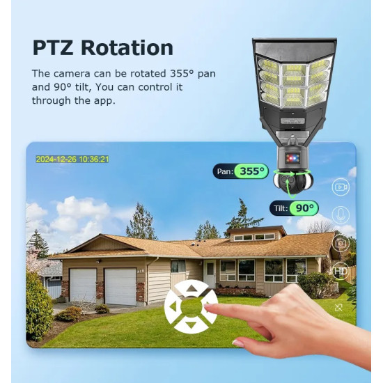 IP ΚΑΜΕΡΑ ΗΛΙΑΚΗ ΑΔΙΑΒΡΟΧΗ ΜΠΑΤΑΡΙΑΣ SECTEC ST-LC558-EU U-BOX Wi-Fi Full HD+ 6MP ΜΕ ΠΡΟΒΟΛΕΑ LED