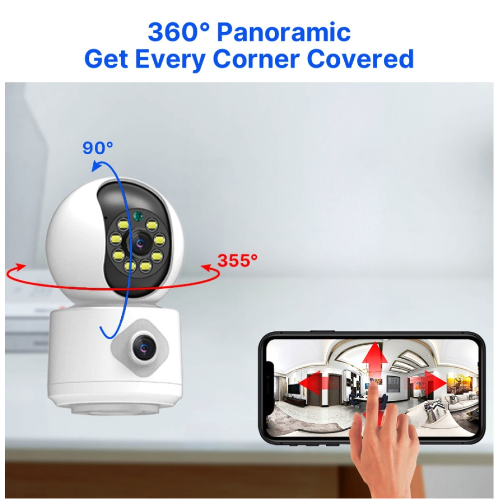 IP CAMERA YOOSEE GW22PRO ΠΕΡΙΣΤΡΕΦΟΜΕΝΗ 4.0 MP (2.0 MP+2.0 MP) ΜΕ ΜΙΚΡΟΦΩΝΟ-ΗΧΕΙΟ WiFi