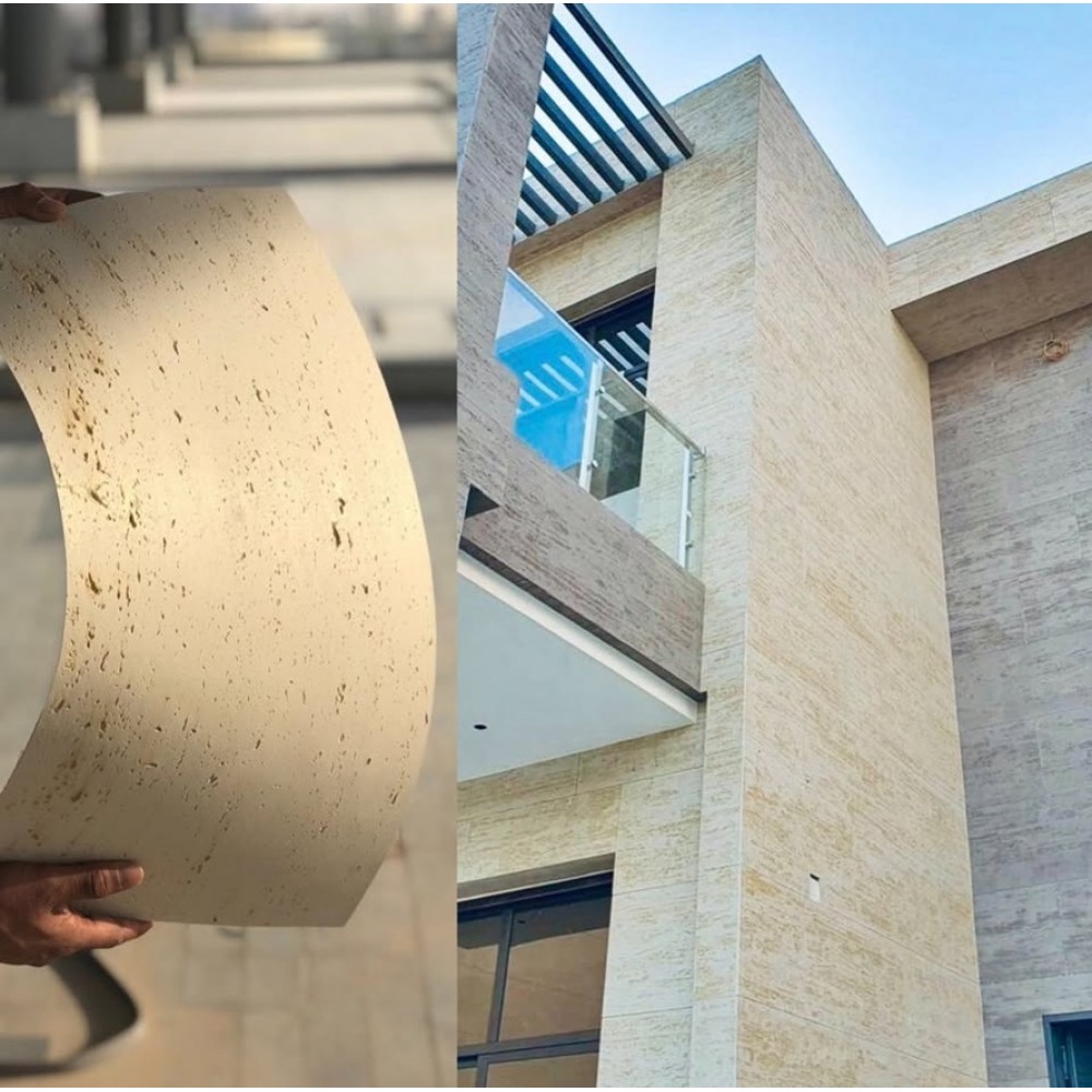 3D ΠΑΝΕΛ ΕΥΚΑΜΠΤΗΣ ΠΕΤΡΑΣ 105050 TRAVERTINE 60x120cm - CREAM