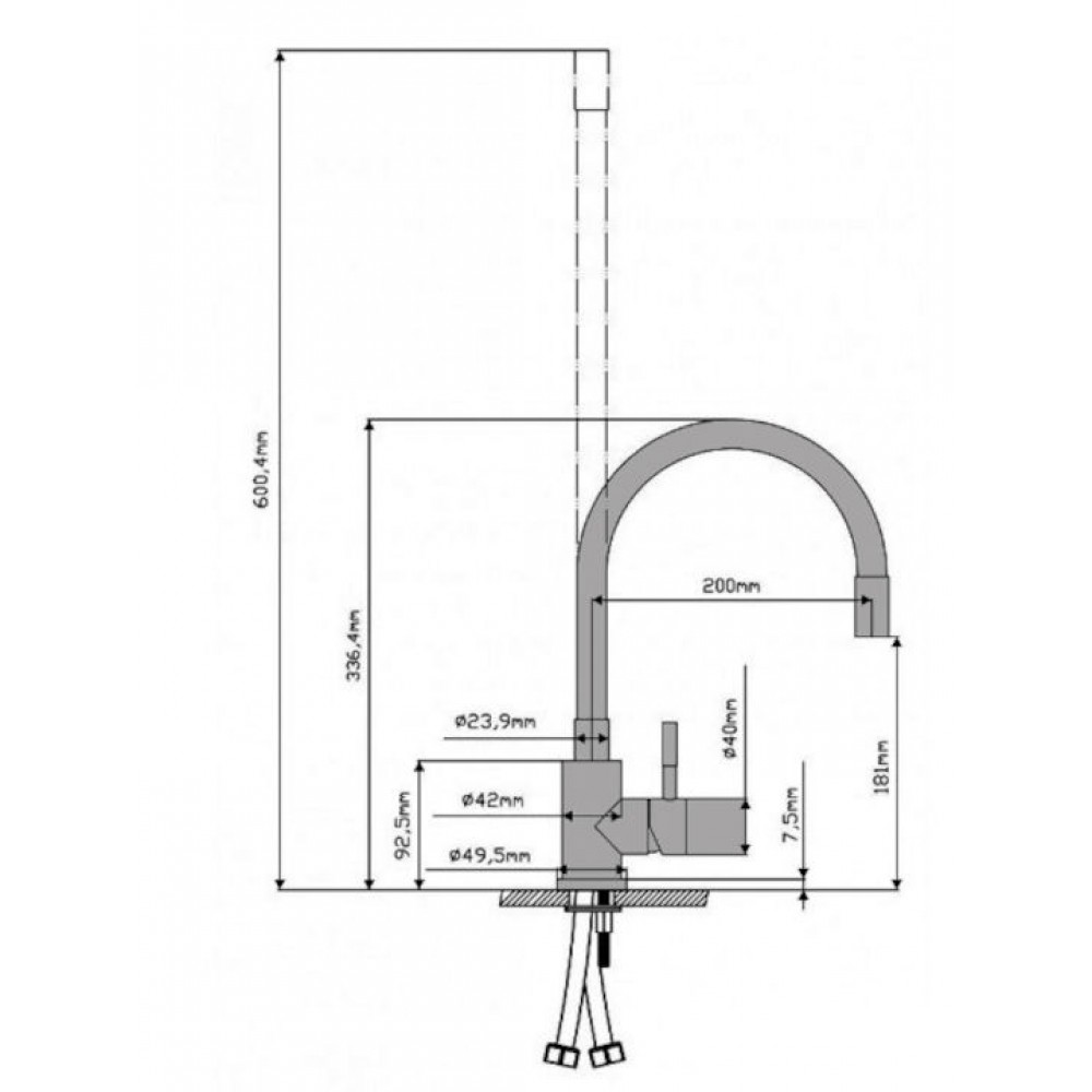 ΜΠΑΤΑΡΙΑ ΚΟΥΖΙΝΑΣ FLEX ΜΕ ΕΥΚΑΜΠΤΟ ΣΩΛΗΝΑ MINARDI 33301022 - ΜΑΥΡΗ