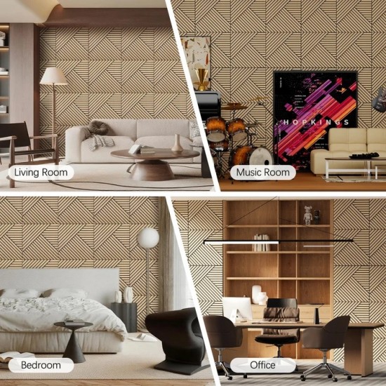 3D ΗΧΟΑΠΟΡΡΟΦΗΤΙΚΟ ΑΥΤΟΚΟΛΛΗΤΟ ΠΑΝΕΛ ΤΟΙΧΟΥ ΜΕ ΟΨΗ ΞΥΛΟΥ ΔΙΑΚΟΣΜΗΤΙΚΟ 60x60x1cm (60601LW)