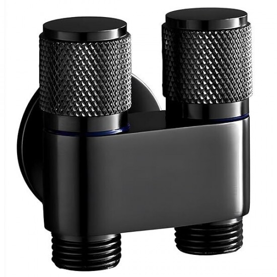 ΔΙΠΛΟΣ ΔΙΑΚΟΠΤΗΣ ΠΑΡΟΧΗΣ ΝΕΡΟΥ 1/2” TEMA 69141N - BLACK MATT 