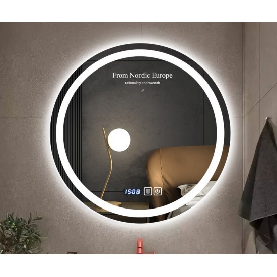 ΣΤΡΟΓΓΥΛΟΣ ΚΑΘΡΕΠΤΗΣ ΜΠΑΝΙΟΥ TOUCH LED KAI ΘΕΡΜΕΝΟΜΕΝΟΣ 80x80cm 808001 ΣΤΡΟΓΓΥΛΟΣ ΚΑΘΡΕΠΤΗΣ ΜΠΑΝΙΟΥ TOUCH LED KAI ΘΕΡΜΕΝΟΜΕΝΟΣ 80x80cm 808001