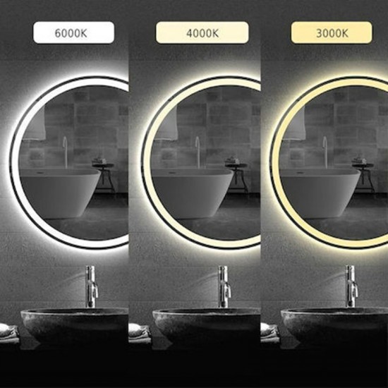 ΣΤΡΟΓΓΥΛΟΣ ΚΑΘΡΕΠΤΗΣ ΜΠΑΝΙΟΥ TOUCH LED ΜΕ ΩΡΑ - ΘΕΡΜΟΚΡΑΣΙΑ KAI ΘΕΡΜΕΝΟΜΕΝΟΣ 60x60cm 606001 ΣΤΡΟΓΓΥΛΟΣ ΚΑΘΡΕΠΤΗΣ ΜΠΑΝΙΟΥ TOUCH LED ΜΕ ΩΡΑ - ΘΕΡΜΟΚΡΑΣΙΑ KAI ΘΕΡΜΕΝΟΜΕΝΟΣ 60x60cm 606001