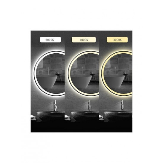 ΣΤΡΟΓΓΥΛΟΣ ΚΑΘΡΕΠΤΗΣ ΜΠΑΝΙΟΥ TOUCH LED ΜΕ ΩΡΑ - ΘΕΡΜΟΚΡΑΣΙΑ KAI ΘΕΡΜΕΝΟΜΕΝΟΣ 80x80cm 808001 ΣΤΡΟΓΓΥΛΟΣ ΚΑΘΡΕΠΤΗΣ ΜΠΑΝΙΟΥ TOUCH LED ΜΕ ΩΡΑ - ΘΕΡΜΟΚΡΑΣΙΑ KAI ΘΕΡΜΕΝΟΜΕΝΟΣ 80x80cm 808001