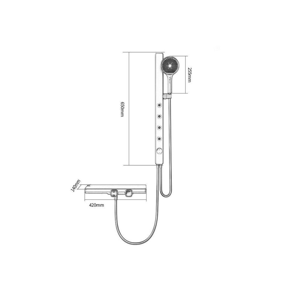 ΣΤΗΛΗ ΝΤΟΥΖ ΜΕ ΜΠΑΤΑΡΙΑ WATTARINO WT-9010 - ΓΚΡΙ