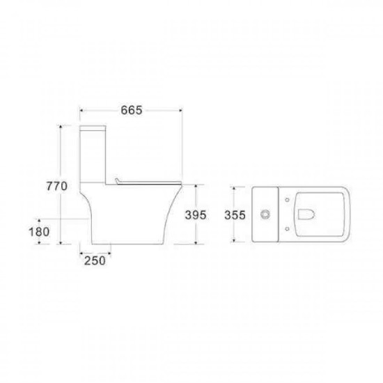 ΛΕΚΑΝΗ ΔΑΠΕΔΟΥ RIMLESS ΜΕ ΚΑΖΑΝΑΚΙ ΜΕ SLIM ΚΑΛΥΜΜΑ SOFT CLOSE KARAG NATALIA  - ΛEΥΚΗ
