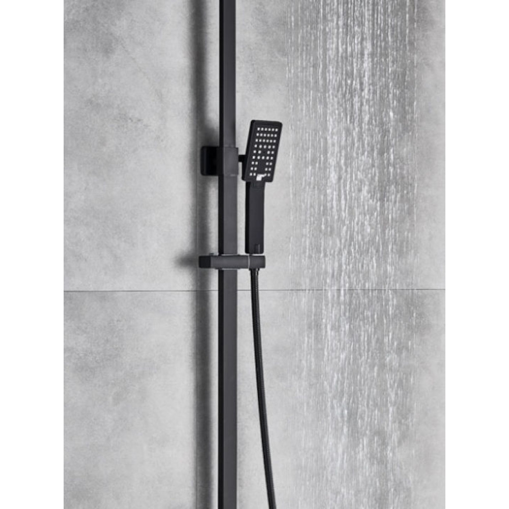 ADJUSTABLE SHOWER COLUMN WITH FAUCET 85-104cm SHINESIA 0311PENQIHEI - BLACK