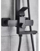 ADJUSTABLE SHOWER COLUMN WITH FAUCET 85-104cm SHINESIA 0311PENQIHEI - BLACK ADJUSTABLE SHOWER COLUMN WITH FAUCET 85-104cm SHINESIA 0311PENQIHEI - BLACK