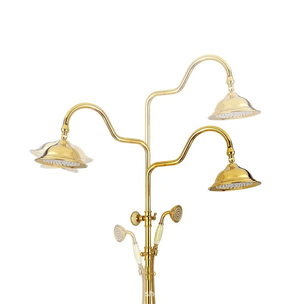 ADJUSTABLE SHOWER COLUMN WITH FAUCET 85-134cm RETRO WATTARINO WT-9280 - GOLD