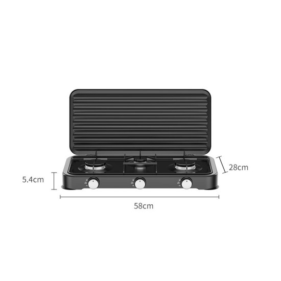 ΕΠΙΤΡΑΠΕΖΙΑ ΕΣΤΙΑ ΥΓΡΑΕΡΙΟΥ ΜΕ 3 ΕΣΤΙΕΣ STARLUX SGS-6003B 58X28X5.4εκ - ΜΑΥΡΗ 