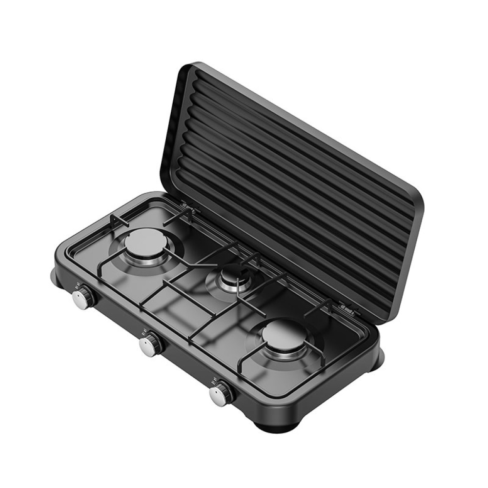 ΕΠΙΤΡΑΠΕΖΙΑ ΕΣΤΙΑ ΥΓΡΑΕΡΙΟΥ ΜΕ 3 ΕΣΤΙΕΣ STARLUX SGS-6003B 58X28X5.4εκ - ΜΑΥΡΗ 