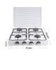 ΕΠΙΤΡΑΠΕΖΙΑ ΕΣΤΙΑ ΥΓΡΑΕΡΙΟΥ ΜΕ 4 ΕΣΤΙΕΣ STARLUX SGS-6004 51X51X9.5 εκ - ΛΕΥΚΗ 