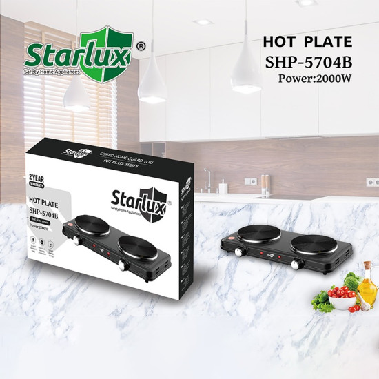 ΔΙΠΛΗ ΗΛΕΚΤΡΙΚΗ ΕΣΤΙΑ STARLUX SHP-5704B 2000W 43X24X7.5εκ - ΜΑΥΡΗ ΔΙΠΛΗ ΗΛΕΚΤΡΙΚΗ ΕΣΤΙΑ STARLUX SHP-5704B 2000W 43X24X7.5εκ - ΜΑΥΡΗ
