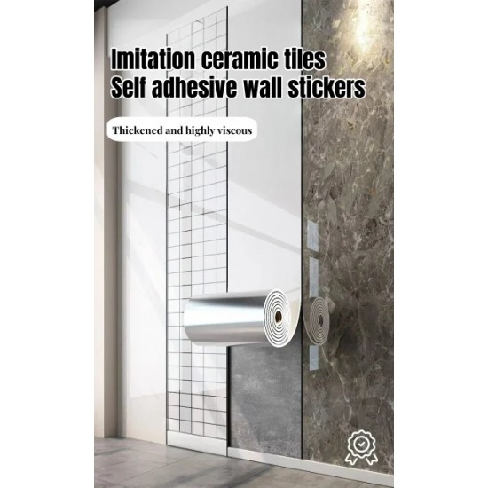 ΑΥΤΟΚΟΛΛΗΤΗ ΔΙΑΚΟΣΜΗΤΙΚΗ ΤΑΠΕΤΣΑΡΙΑ ΤΟΙΧΟΥ ΑΔΙΑΒΡΟΧΗ ΜΕ ΟΨΗ ΜΑΡΜΑΡΟΥ 3000Χ1200Χ2mm - BS3763