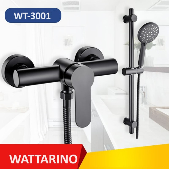 ΜΠΑΤΑΡΙΑ ΣΕΤ ΛΟΥΤΡΟΥ STEEL INOX MAT WATTARINO WT-3001 - ΜΑΥΡΟ ΜΠΑΤΑΡΙΑ ΣΕΤ ΛΟΥΤΡΟΥ STEEL INOX MAT WATTARINO WT-3001 - ΜΑΥΡΟ