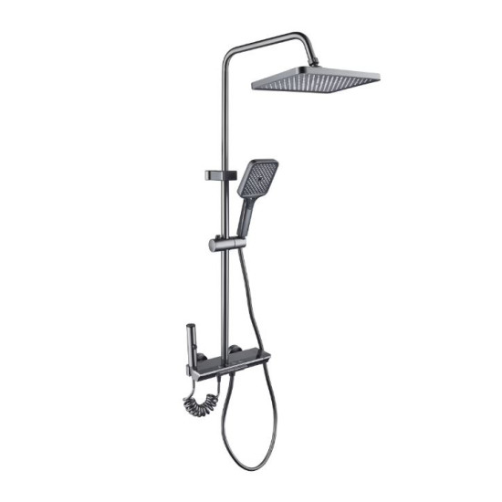 ΡΥΘΜΙΖΟΜΕΝΗ ΣΤΗΛΗ ΝΤΟΥΖ ΜΕ ΜΠΑΤΑΡΙΑ 75-110cm WATTARINO WT-7120 - ΓΚΡΙ ΣΚΟΥΡΟ