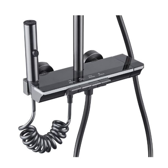 ΡΥΘΜΙΖΟΜΕΝΗ ΣΤΗΛΗ ΝΤΟΥΖ ΜΕ ΜΠΑΤΑΡΙΑ 75-110cm WATTARINO WT-7120 - ΓΚΡΙ ΣΚΟΥΡΟ