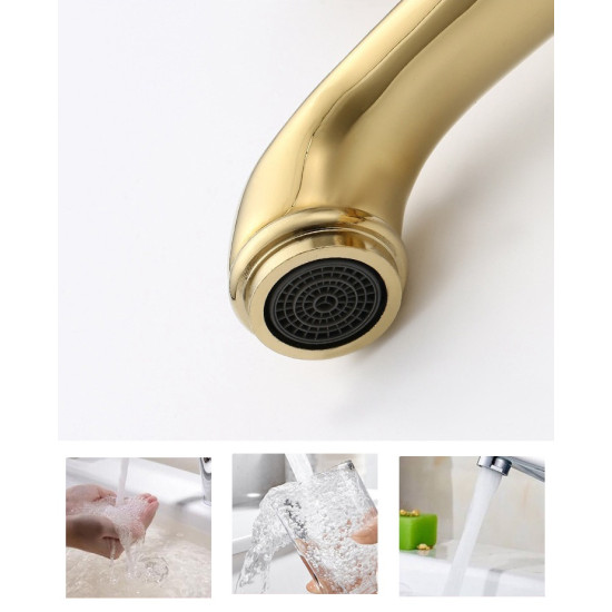 WASH BASIN MIXER RETRO WATTARINO WT-9001 - GOLD WASH BASIN MIXER RETRO WATTARINO WT-9001 - GOLD