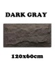 3D ΠΑΝΕΛ ΤΟΙΧΟΥ 120Χ60cm ΤΡΙΣΔΙΑΣΤΑΤΑ ΜΕ ΡΕΑΛΙΣΤΙΚΕΣ ΥΦΕΣ ΠΕΤΡΑΣ - DARK GREY