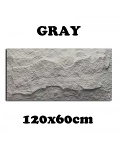 3D ΠΑΝΕΛ ΤΟΙΧΟΥ 120Χ60cm ΤΡΙΣΔΙΑΣΤΑΤΑ ΜΕ ΡΕΑΛΙΣΤΙΚΕΣ ΥΦΕΣ ΠΕΤΡΑΣ - GREY