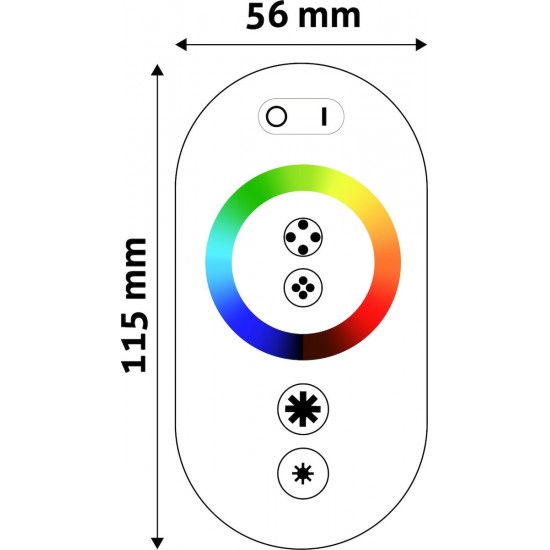 ΑΣΥΡΜΑΤΟ LED RGB CONTROLLER ΜΕ ΧΕΙΡΙΣΤΗΡΙΟ ΑΦΗΣ 2.4G RF 12V-24VDC 73406