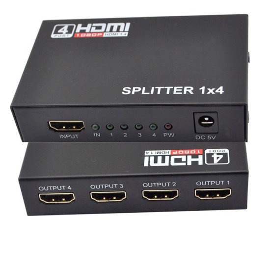 Splitter HDMI 1x4 ΜΕ 1 Είσοδο και 4 Εξόδους Με Υποστήριξη 3D Splitter HDMI 1x4 ΜΕ 1 Είσοδο και 4 Εξόδους Με Υποστήριξη 3D