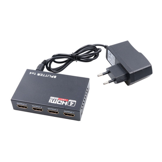 Splitter HDMI 1x4 ΜΕ 1 Είσοδο και 4 Εξόδους Με Υποστήριξη 3D Splitter HDMI 1x4 ΜΕ 1 Είσοδο και 4 Εξόδους Με Υποστήριξη 3D