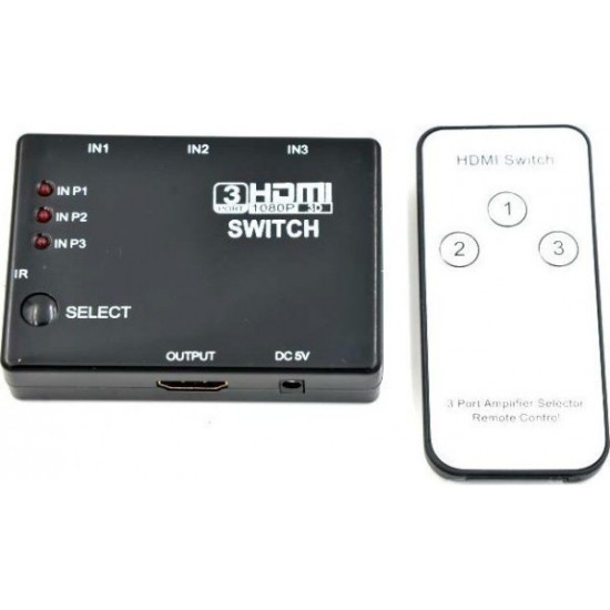 Τηλεχειριζόμενο HDMI SWITCH 3-1