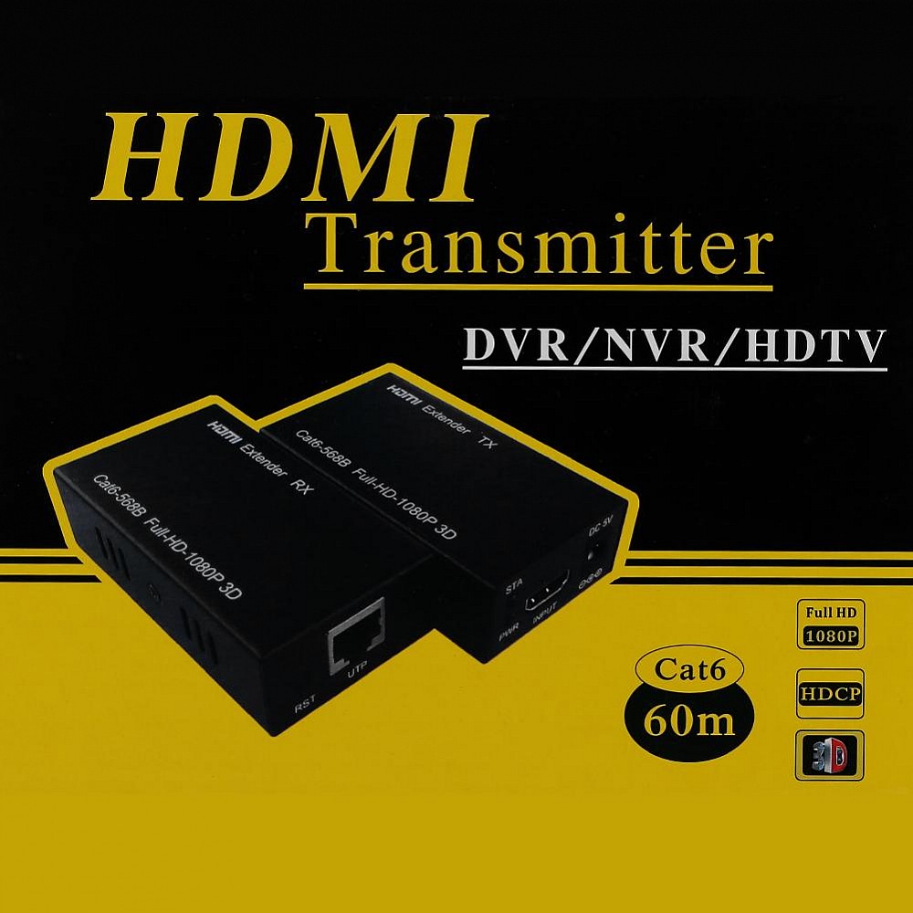 HDMI TRANSMITTER 1 UTP CABLE EXTEND THE SIGNAL UP TO 60M SUPPORTED 1080P